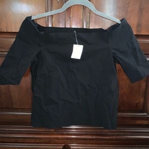 Black off the shoulder top